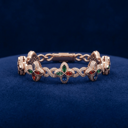 proGalnuv duct_name - Galnuv 7.5 InchClover Colorful Bracelet VVS Moissanite Galnuv