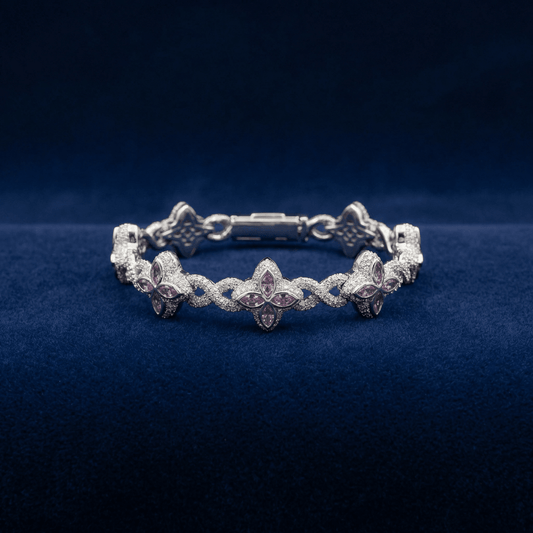 proGalnuv duct_name - Galnuv 7.5Clover Colorful Moissanite Bracelet Galnuv