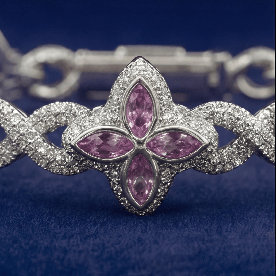 proGalnuv duct_name - Galnuv 7.5Clover Colorful Moissanite Bracelet Galnuv