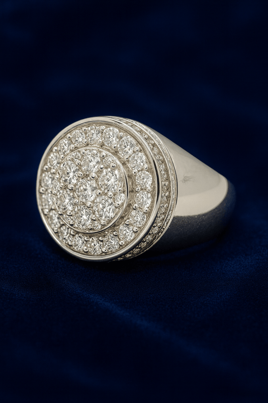 proGalnuv duct_name - Galnuv 8Moissanite Round Pavé Cluster Ring Galnuv