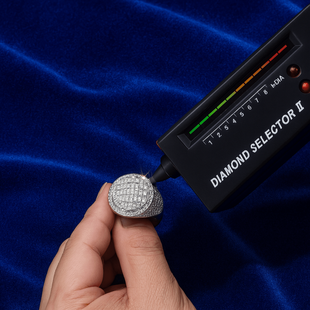 proGalnuv duct_name - Galnuv 7Moissanite Round Pavé Baguette Ring Galnuv