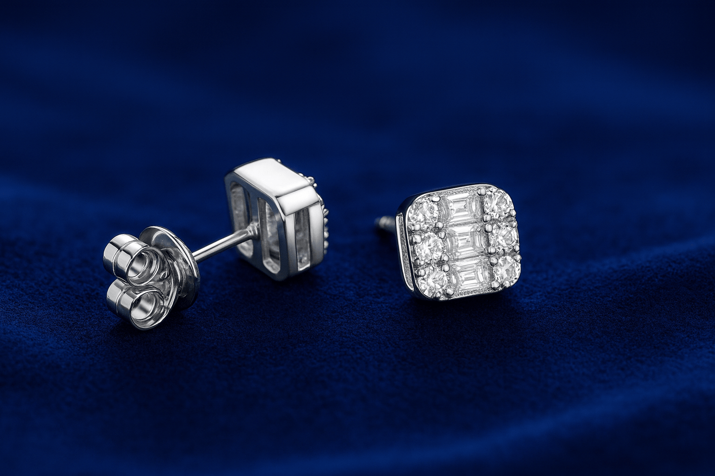 proGalnuv duct_name - Galnuv 7mmMoissanite Cluster Earrings Galnuv