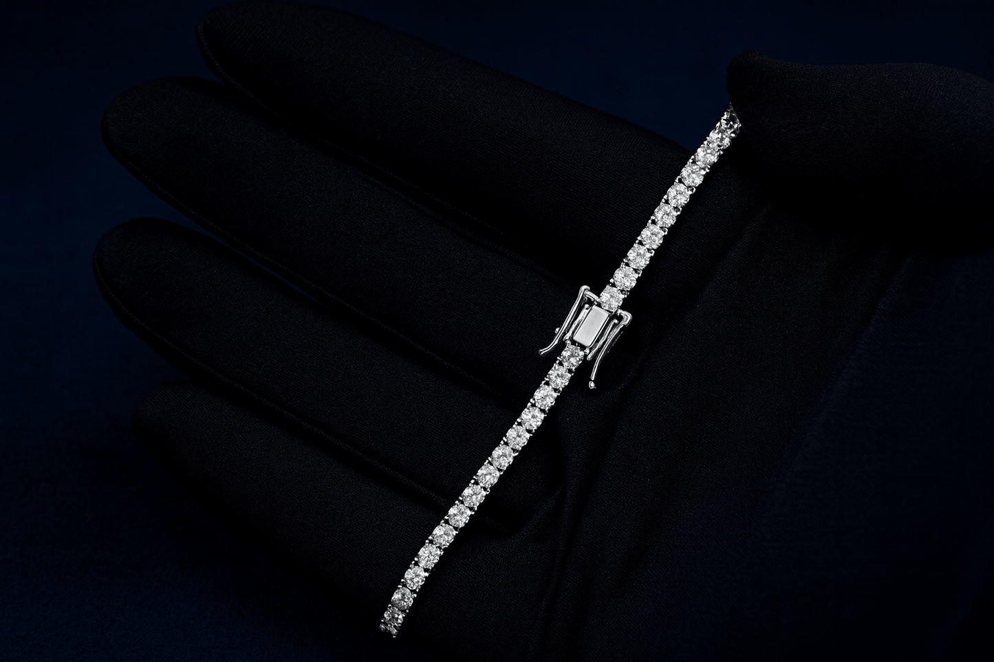 proGalnuv duct_name - Galnuv 7"3mm Moissanite Silver Tennis Bracelet Galnuv