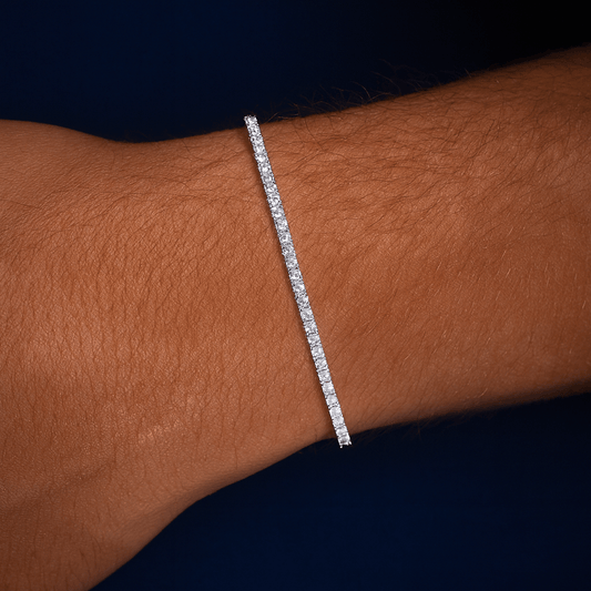 proGalnuv duct_name - Galnuv 72mm Moissanite Silver Tennis Bracelet Galnuv