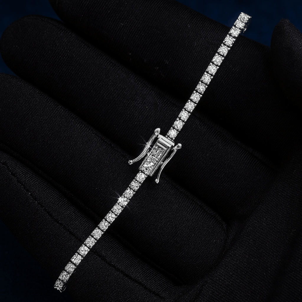proGalnuv duct_name - Galnuv 72mm Moissanite Silver Tennis Bracelet Galnuv