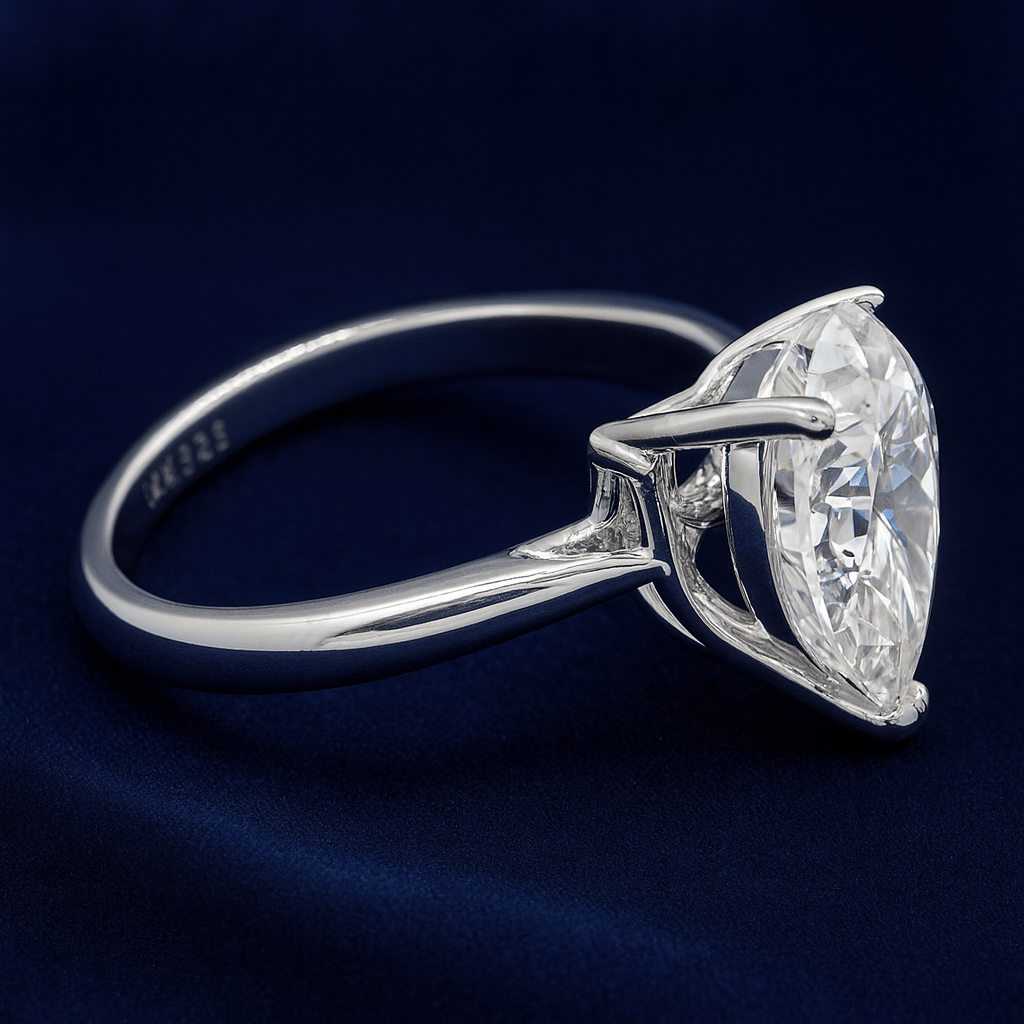 proGalnuv duct_name - Galnuv 2ct Moissanite Pear Engagement Solitaire Ring Galnuv