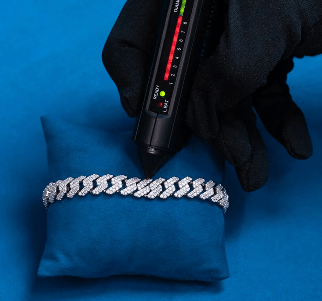 proGalnuv duct_name - Galnuv 8inch6mmMoissanite Silver Cuban Bracelets (All Size) Galnuv