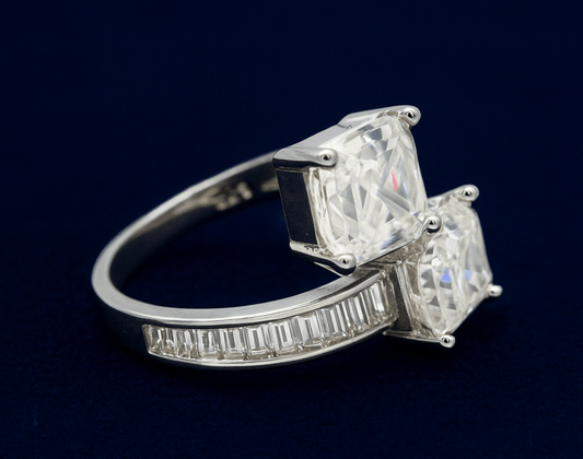 proGalnuv duct_name - Galnuv 7Moissanite Twin Asscher Ring Galnuv
