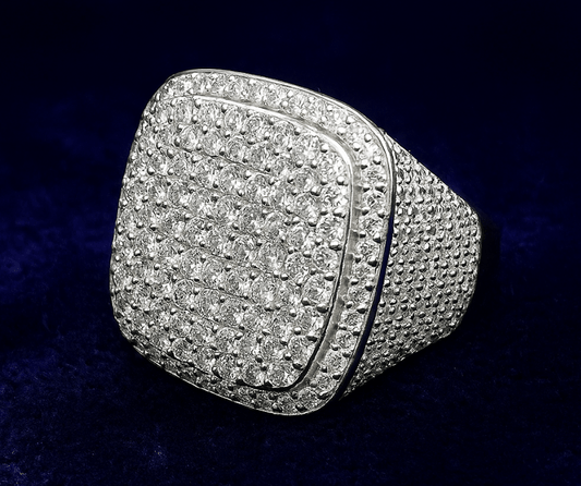 proGalnuv duct_name - Galnuv 9Moissanite Square Pavé Cluster Ring Galnuv