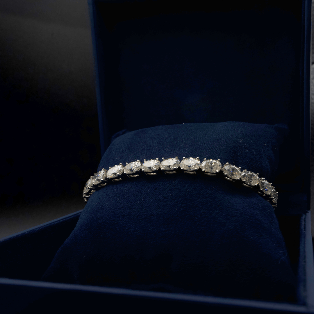 proGalnuv duct_name - Galnuv 7.5Moissanite Oval Tennis Bracelet Galnuv