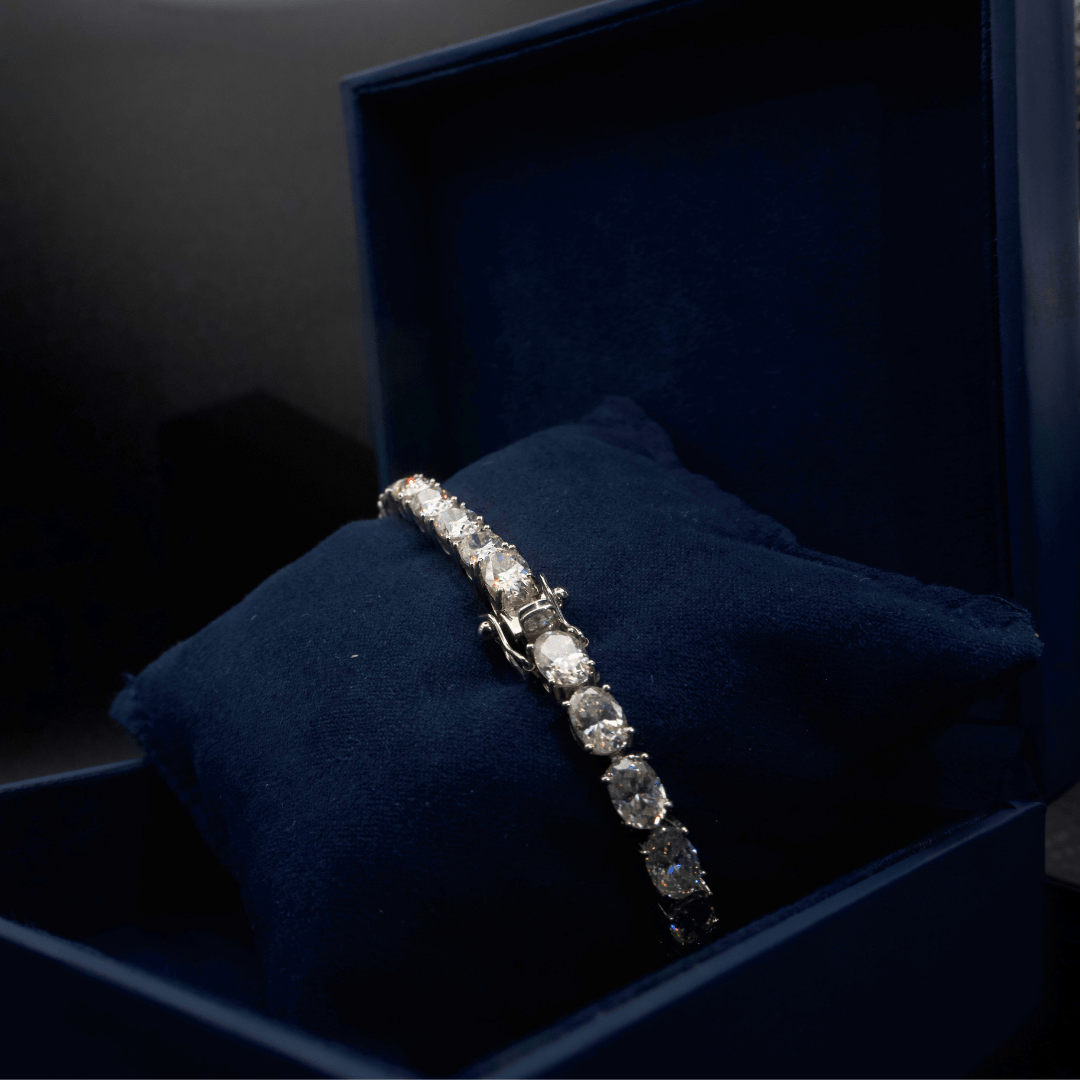 proGalnuv duct_name - Galnuv 7.5Moissanite Oval Tennis Bracelet Galnuv