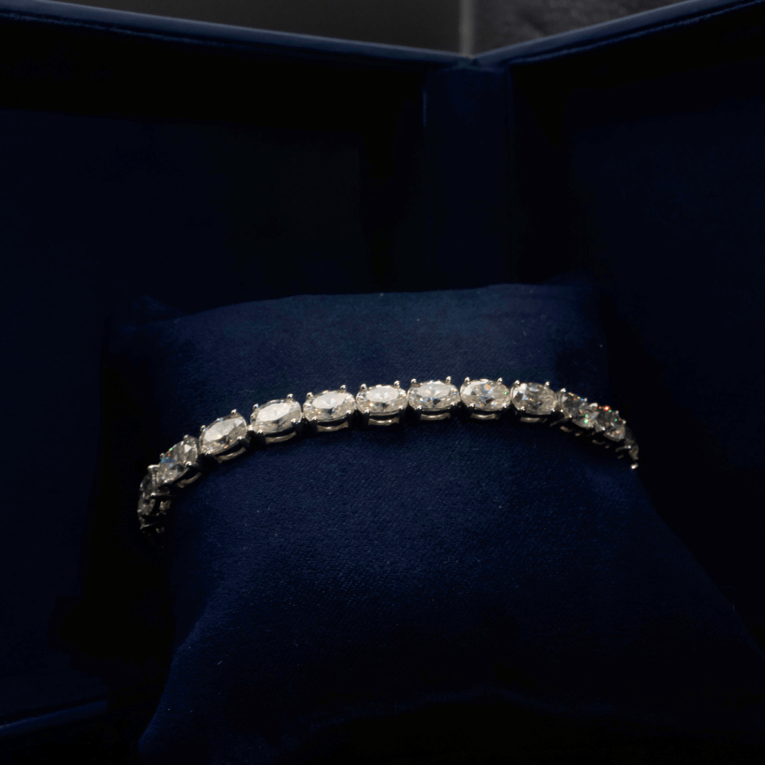 proGalnuv duct_name - Galnuv 7.5Moissanite Oval Tennis Bracelet Galnuv