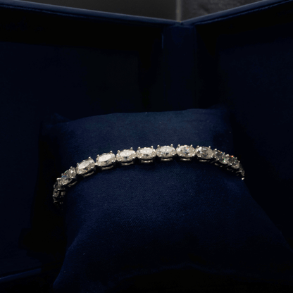 proGalnuv duct_name - Galnuv 7.5Moissanite Oval Tennis Bracelet Galnuv