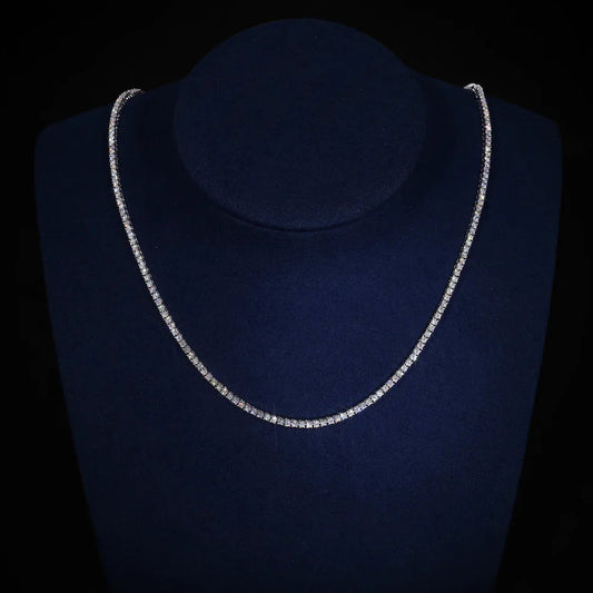 2mm Moissanite Silver Tennis Chains Galnuv