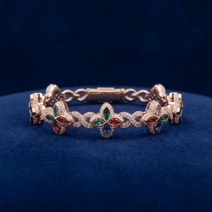 proGalnuv duct_name - Galnuv 7.5 InchClover Colorful Bracelet VVS Moissanite Galnuv