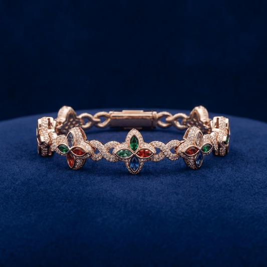 proGalnuv duct_name - Galnuv 7.5 InchClover Colorful Bracelet VVS Moissanite Galnuv