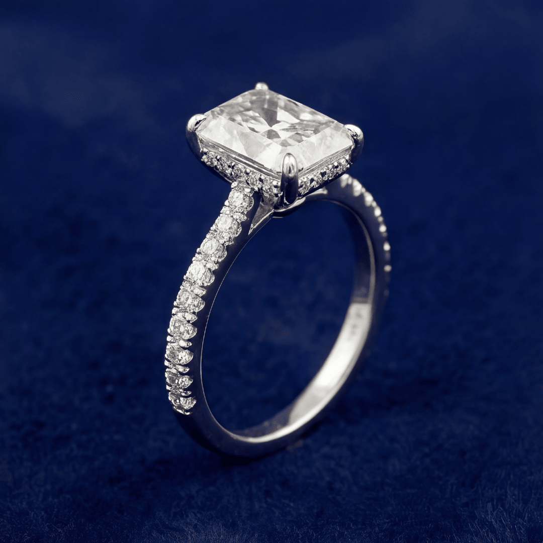 proGalnuv duct_name - Galnuv 85CT Radiant Cut Diamond Ring – 19K White Gold Galnuv