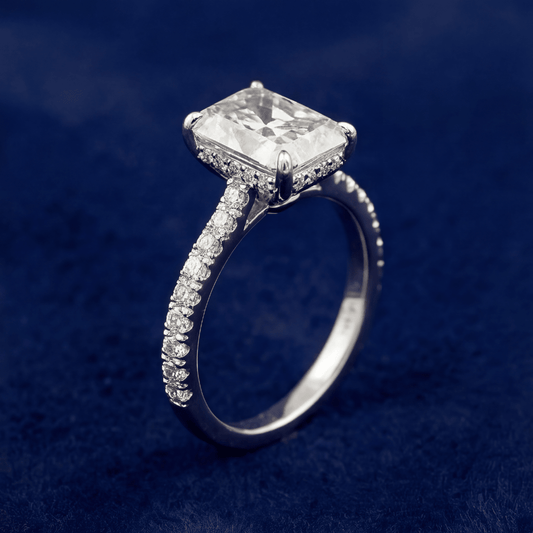 proGalnuv duct_name - Galnuv 85CT Radiant Cut Diamond Ring – 19K White Gold Galnuv