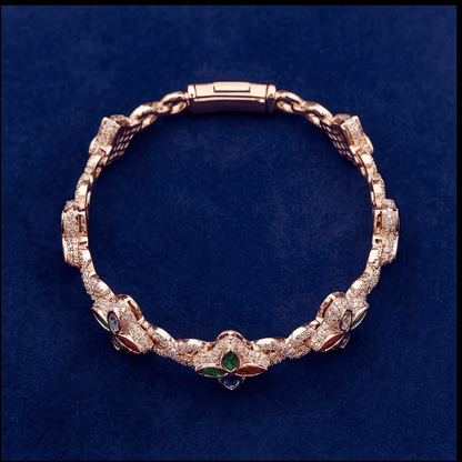 proGalnuv duct_name - Galnuv 7.5 InchClover Colorful Bracelet VVS Moissanite Galnuv