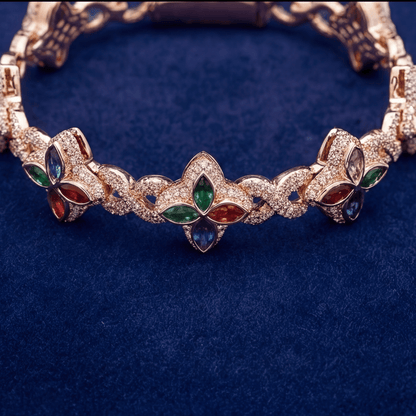 proGalnuv duct_name - Galnuv 7.5 InchClover Colorful Bracelet VVS Moissanite Galnuv