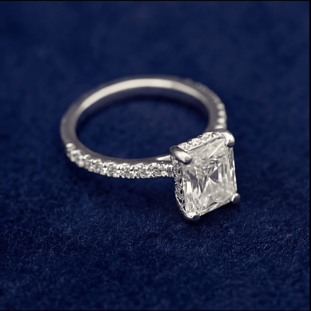 proGalnuv duct_name - Galnuv 85CT Radiant Cut Diamond Ring – 19K White Gold Galnuv