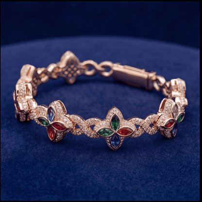 proGalnuv duct_name - Galnuv 7.5 InchClover Colorful Bracelet VVS Moissanite Galnuv