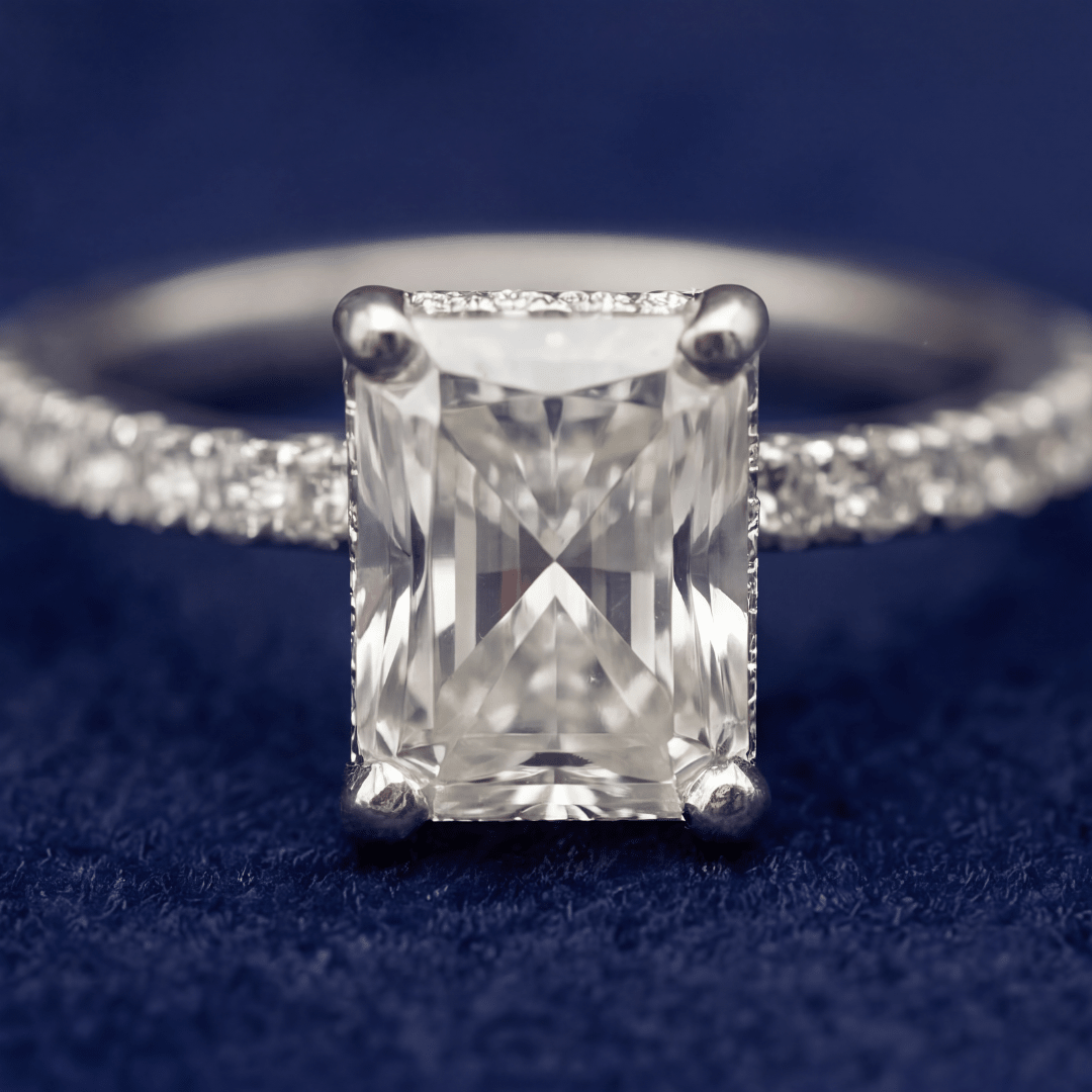 proGalnuv duct_name - Galnuv 85CT Radiant Cut Diamond Ring – 19K White Gold Galnuv