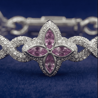 proGalnuv duct_name - Galnuv 7.5Clover Colorful Moissanite Bracelet Galnuv