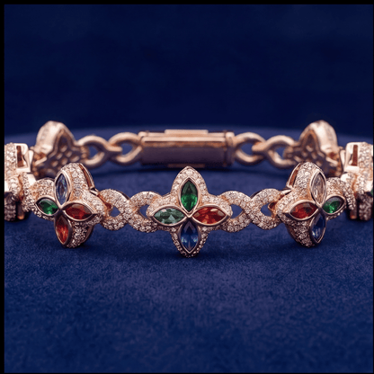 proGalnuv duct_name - Galnuv 7.5 InchClover Colorful Bracelet VVS Moissanite Galnuv