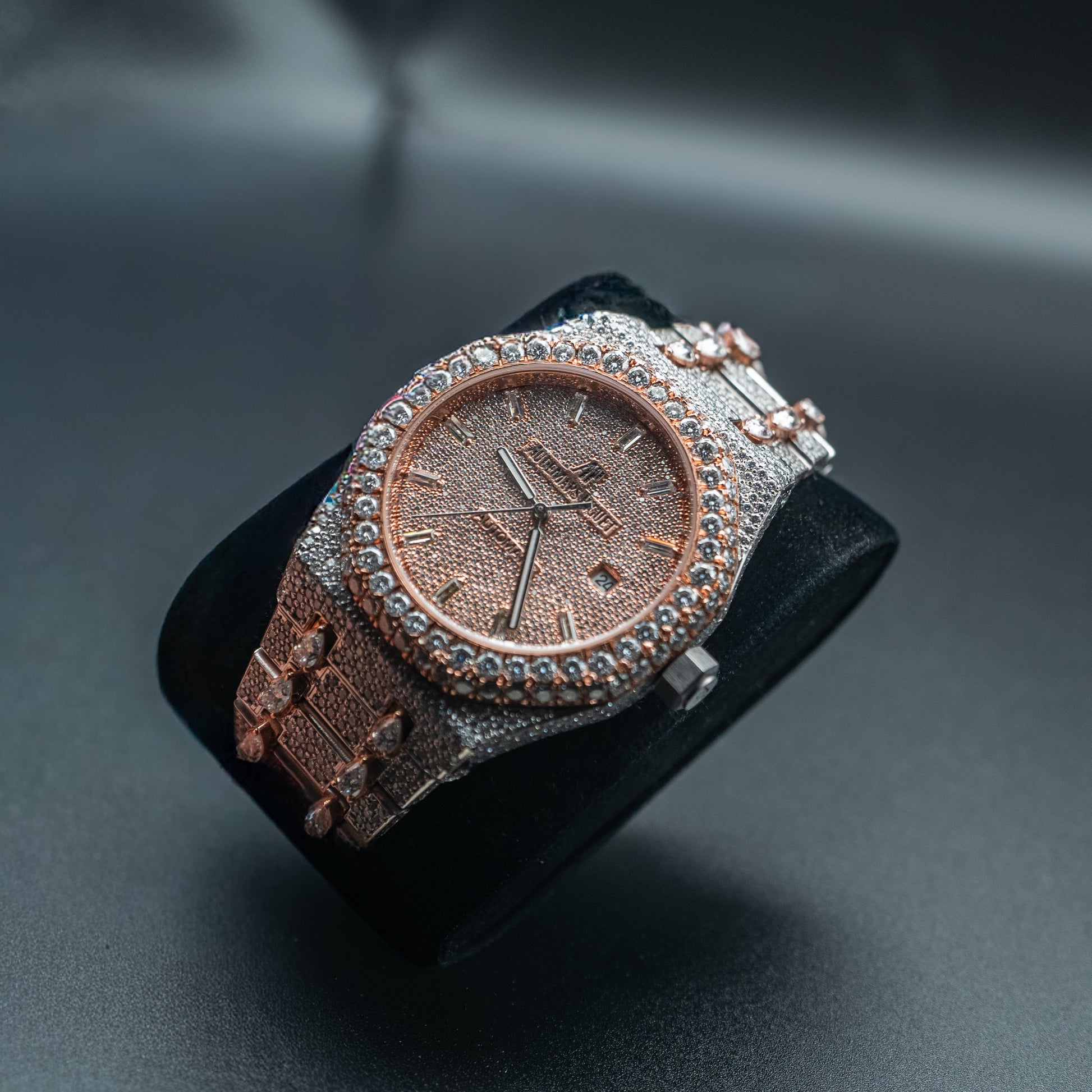 proGalnuv duct_name - Galnuv Audemars Piguet Royal Oak 41 mm – Two - Tone Baguette & Pear - Cut Diamond Edition Galnuv