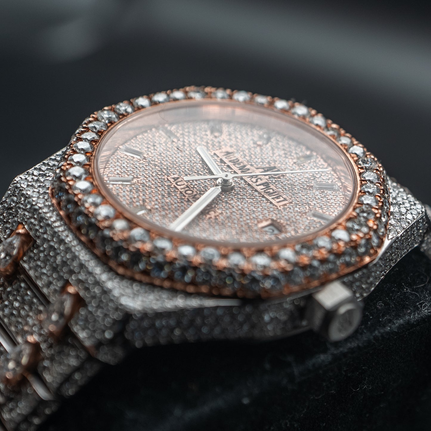 proGalnuv duct_name - Galnuv Audemars Piguet Royal Oak 41 mm – Two - Tone Baguette & Pear - Cut Diamond Edition Galnuv