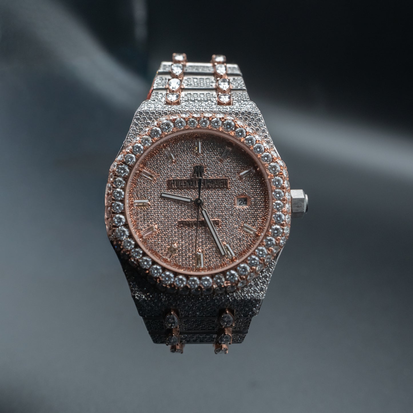 proGalnuv duct_name - Galnuv Audemars Piguet Royal Oak 41 mm – Two - Tone Baguette & Pear - Cut Diamond Edition Galnuv