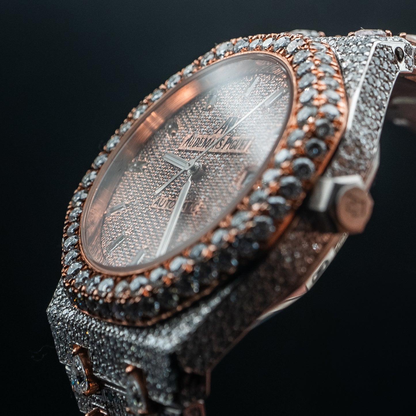 proGalnuv duct_name - Galnuv Audemars Piguet Royal Oak 41 mm – Two - Tone Baguette & Pear - Cut Diamond Edition Galnuv