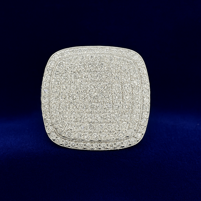 Moissanite Square Pavé Cluster Ring Galnuv