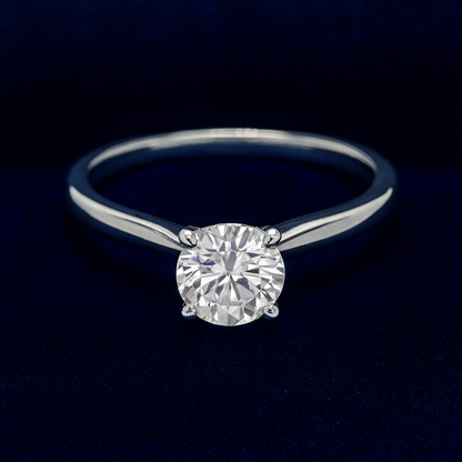 1ct Moissanite Round Engagement Solitaire Ring Galnuv