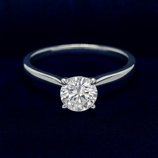 1ct Moissanite Round Engagement Solitaire Ring Galnuv