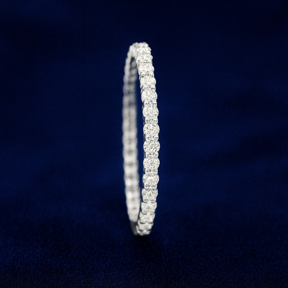 Moissanite Engagement Band Ring Galnuv