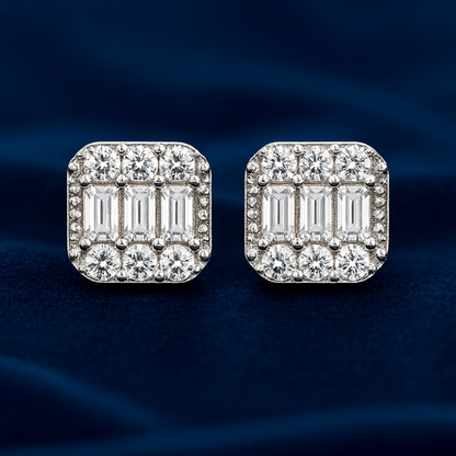 Moissanite Cluster Earrings Galnuv