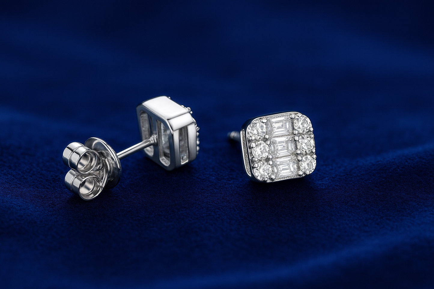 Moissanite Cluster Earrings Galnuv