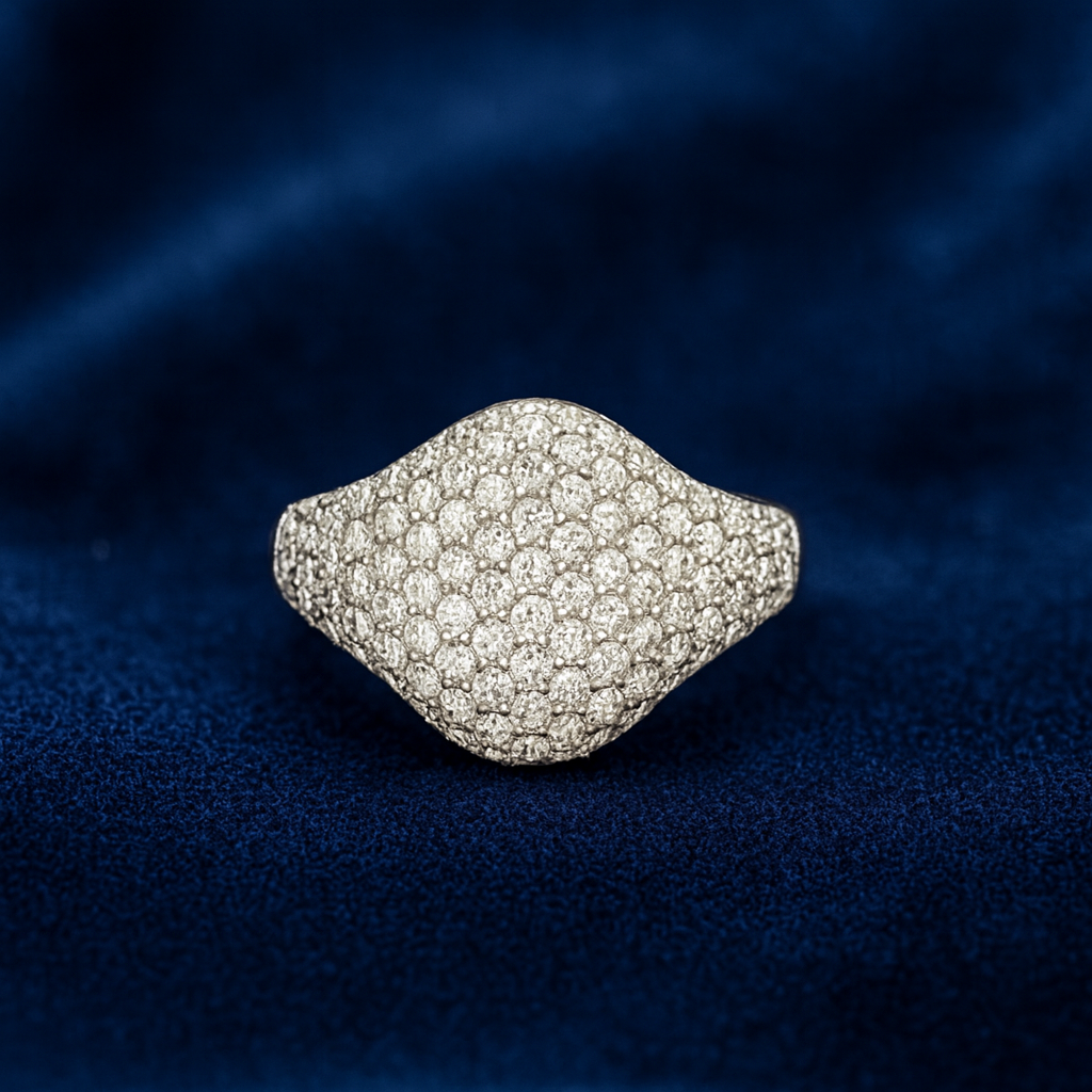 Moissanite Bubble Shaped Ring Galnuv