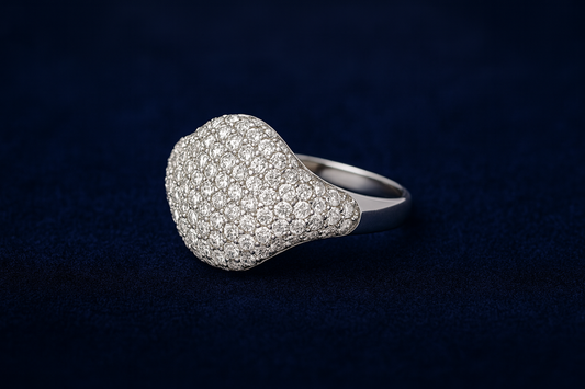 Moissanite Bubble Shaped Ring Galnuv