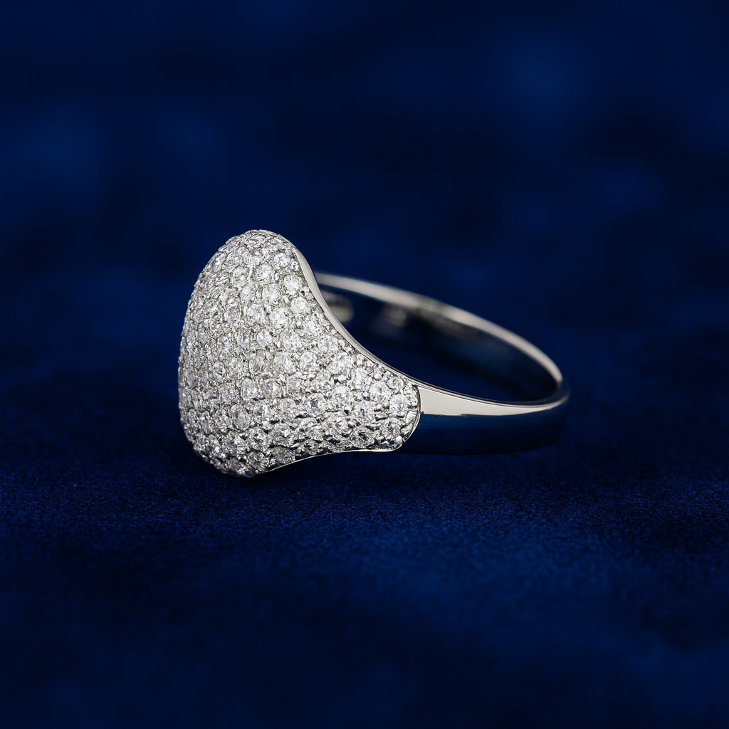 Moissanite Bubble Shaped Ring Galnuv