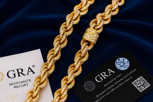8mm Moissanite Silver Rope Bracelet Galnuv