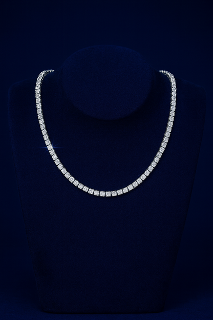 4mm Moissanite Silver Tennis Chains Galnuv