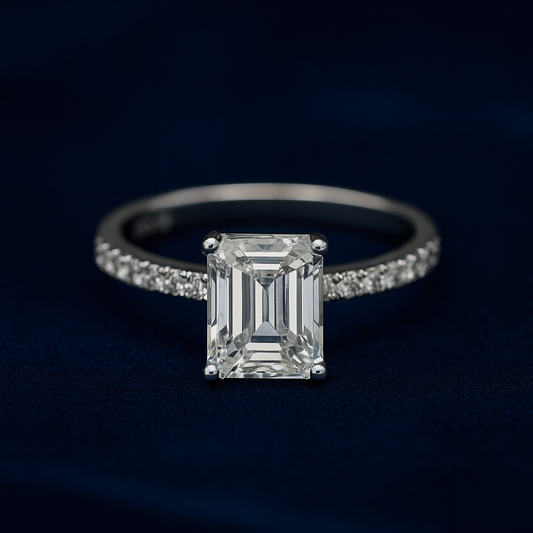 4ct Moissanite Emrald Ring Galnuv