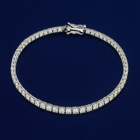 3mm Moissanite Silver Tennis Bracelet Galnuv