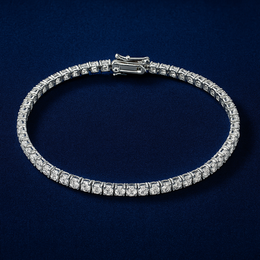 2mm Moissanite Silver Tennis Bracelet Galnuv