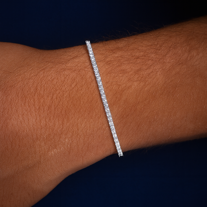 2mm Moissanite Silver Tennis Bracelet Galnuv