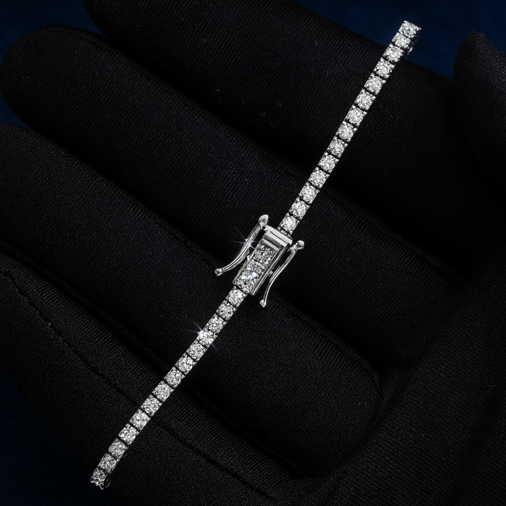 2mm Moissanite Silver Tennis Bracelet Galnuv