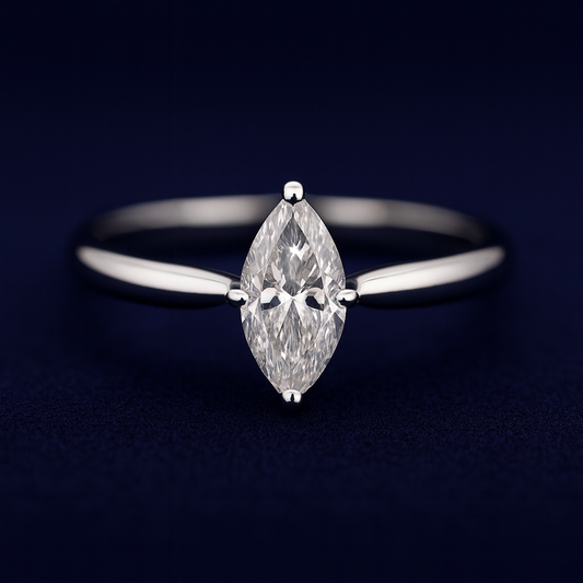 1ct Moissanite Marquise Solitaire Ring Galnuv